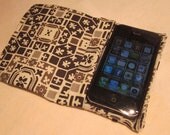 SALE Convertible iPhone 5/Droid Wallet "SmartWallet"  Water-Resistant (Brown Parisian) CUSTOM