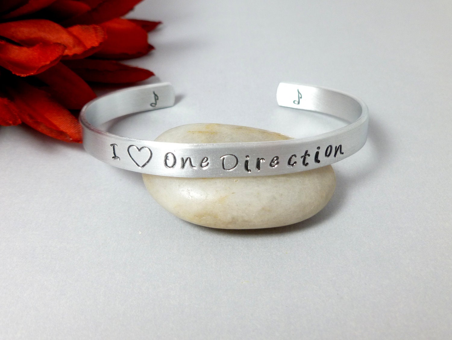 One Direction, Hand Stamped cuff bracelet, One Direction band
