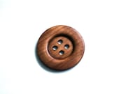 XL Light Wooden Button: one large brown, natural wood, sewing button, 5cm / 2"