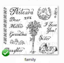 Family Postcard Stamp Set