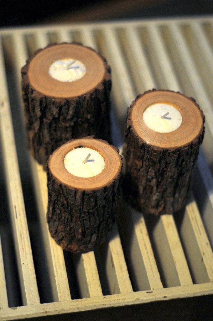 tree branch tea candle holder set of 3