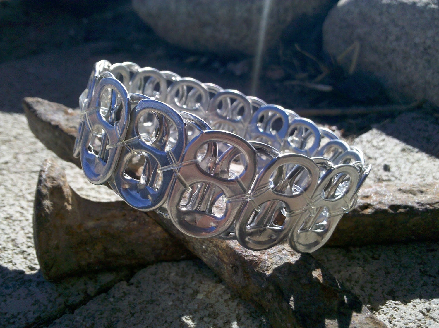 Soda Pop Can Tab Bracelet - Clear