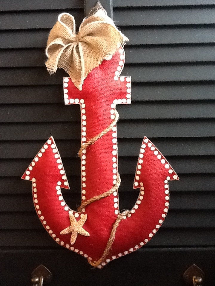 Anchor Burlap Door Hanger