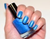 Nail Polish: Honey Boo Blue - Vivid Bright Blue Polish with Glitters