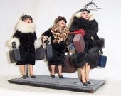 FREE S & H  Marilyn Monroe, Tony Curtis and Jack Lemon  right from the film Some Like it Hot  OOAK pure sculpt art dolls