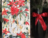 Comfort and Joy - Floral Impasto Painting with Poinsettia Bouquet