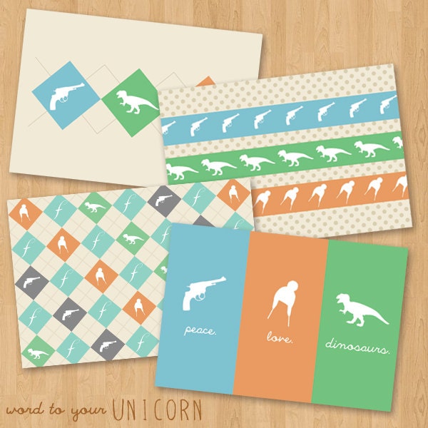 Firefly/Serenity Argyle Patterns Stationery Set - 4 Notecards