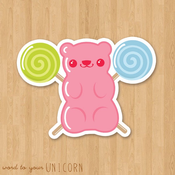 Sugar Pirate Pride "The Gummi Roger"  (cute vinyl sticker)
