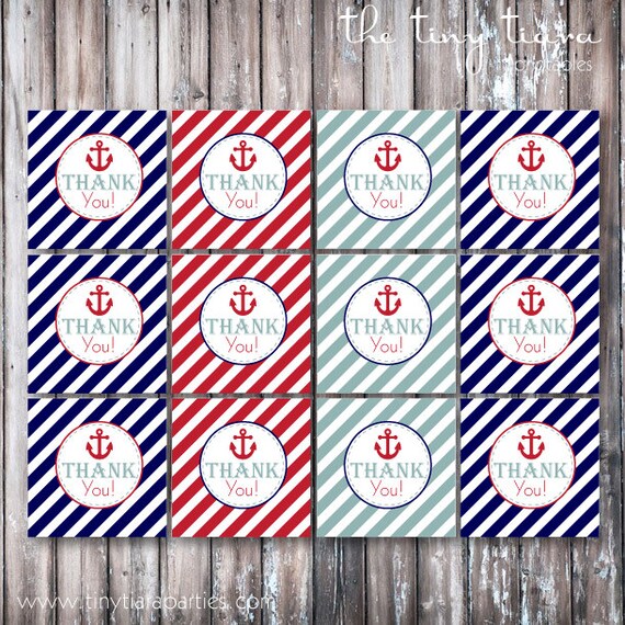 Anchors Away Printable Favor Tags : Printable Party Designs by The Tiny Tiara Il_570xn