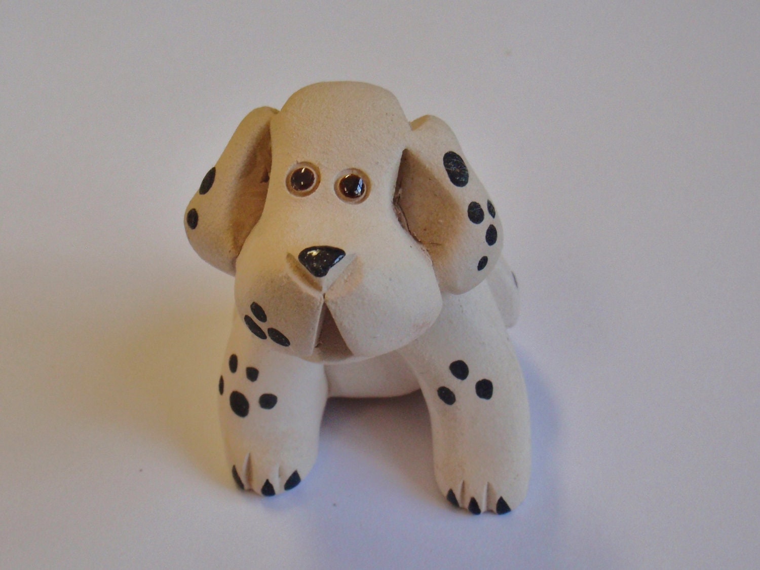 Rare Uruguay Ceramics Dalmatian Dog Figurine Vintage 1980's