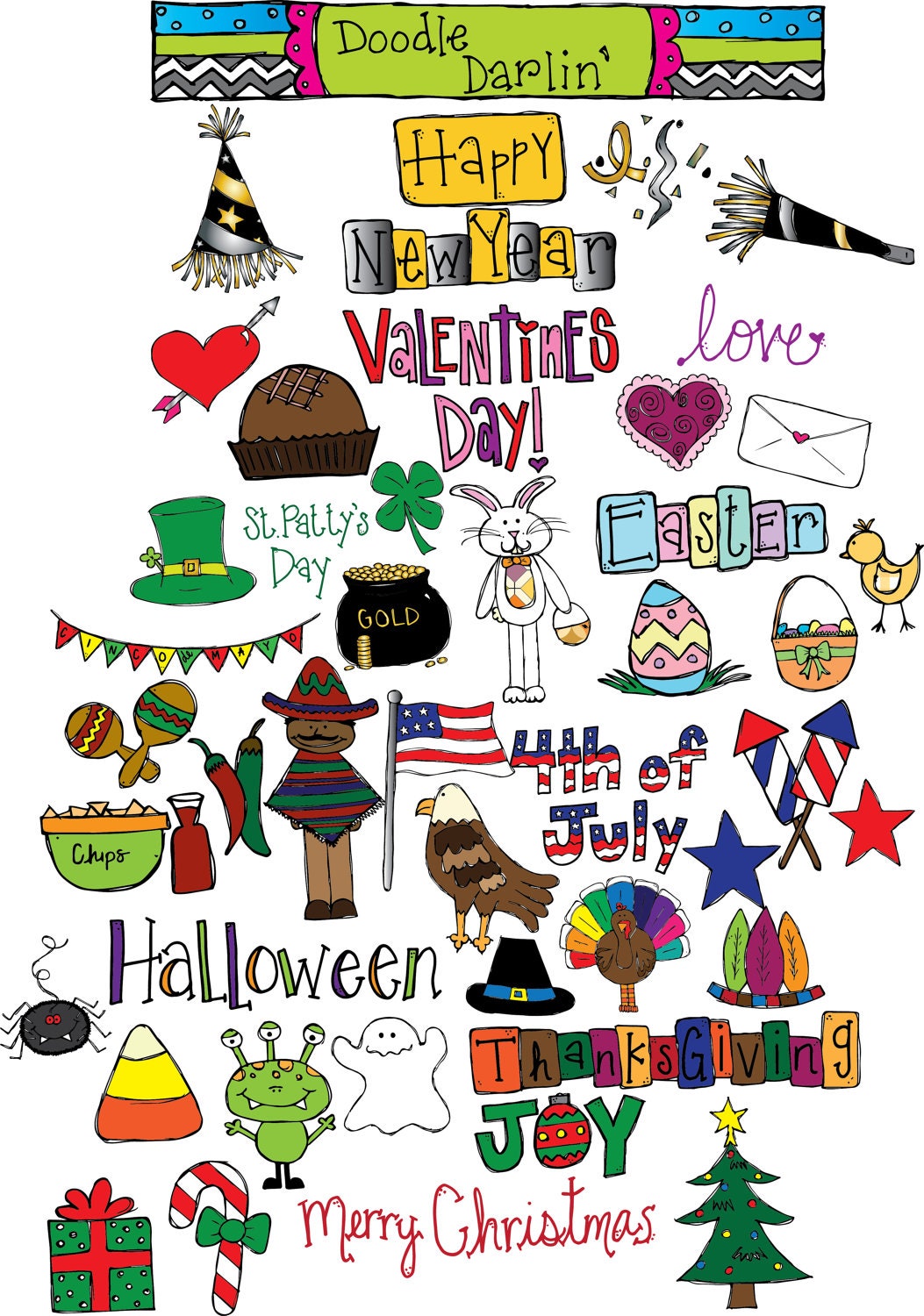 Holiday MEGA Clipart Set