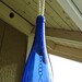 Peace Wind Chime made from an Upcycled Cobalt Blue Wine Bottle