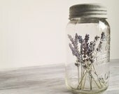 Vintage Crown Mason Jar with Lavender Wedding Decor Photo Prop - CocoAndBear