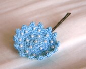 Water Lily Leaf Crochet Lace Hair Pin