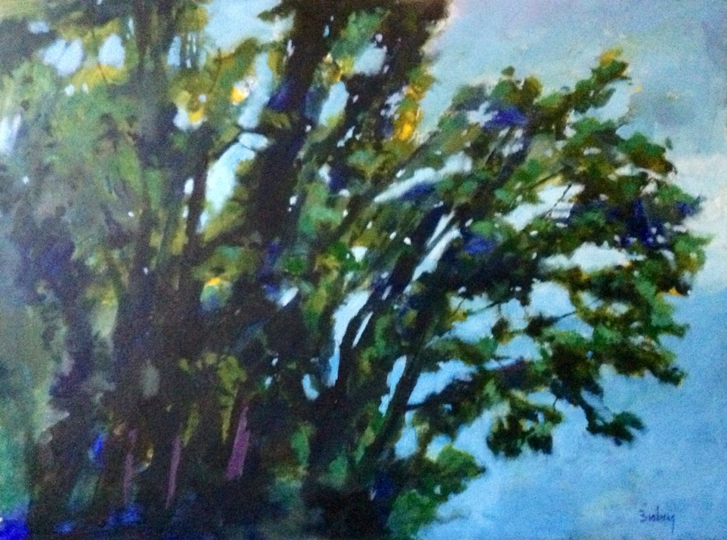 Spring Breeze.  Original Abstract Acrylic Painting18x24
