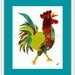 Rooster art, Original rooster collage, Whimsical rooster, Rooster kitchen art, Kitchen art, Farm art, Farm nursery art, Chicken art
