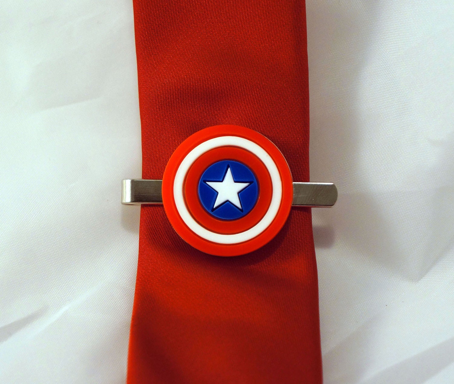 Captain America Acrylic Plastic Tie Pin / Tie Tack / Tie Clip