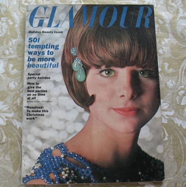 Vintage Glamour Magazine December 1963  Holiday Fashion