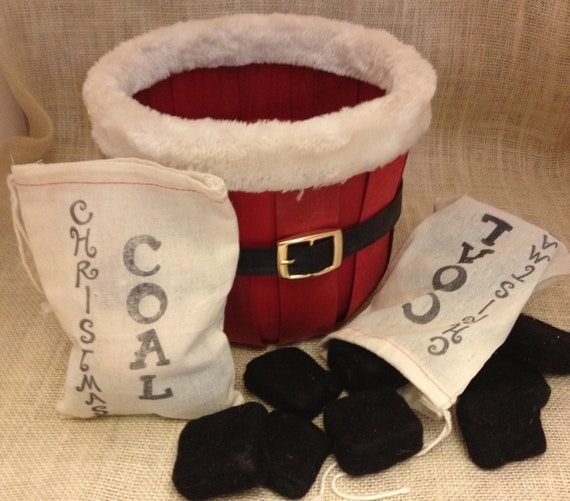 Christmas Coal Alpaca Fiber Felted Pure Goat Milk Soap