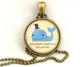 10% SALE Necklace Awesome Whale Funny Cute Art Pendant Gift