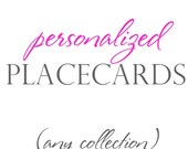 CUSTOM PLACECARDS from any collection PERSONALIZED by The Celebration Shoppe