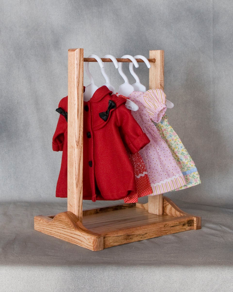 American Girl Doll Clothes Rack with Hangers