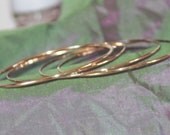 SALE XL Bracelet Set/ 3 Heavy Gold Bangles/14kt Yellow Gold Bracelet/Free Shipping