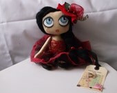 Tanya   my cloth art doll, hand made doll, miniature doll