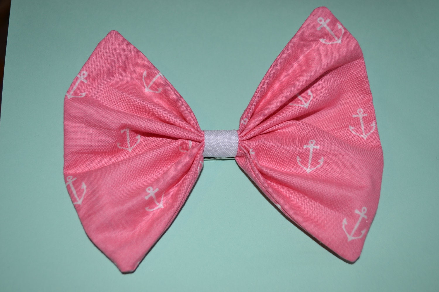 Light Pink Anchor Hair Bow