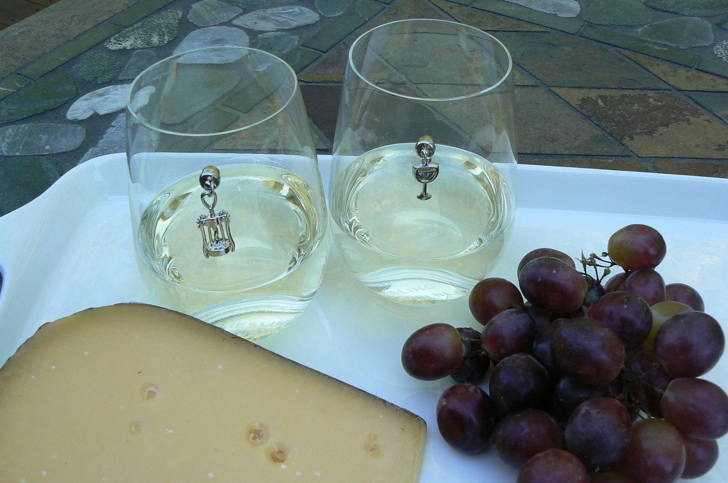 Magnetic Silver Wine Glass Charms
