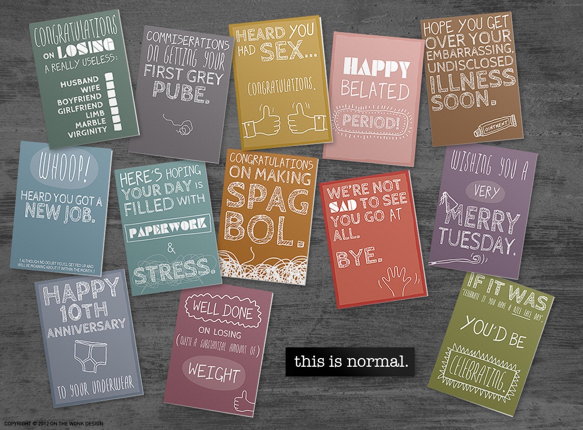 this is normal - Fun and Quirky Greetings Cards - individual.