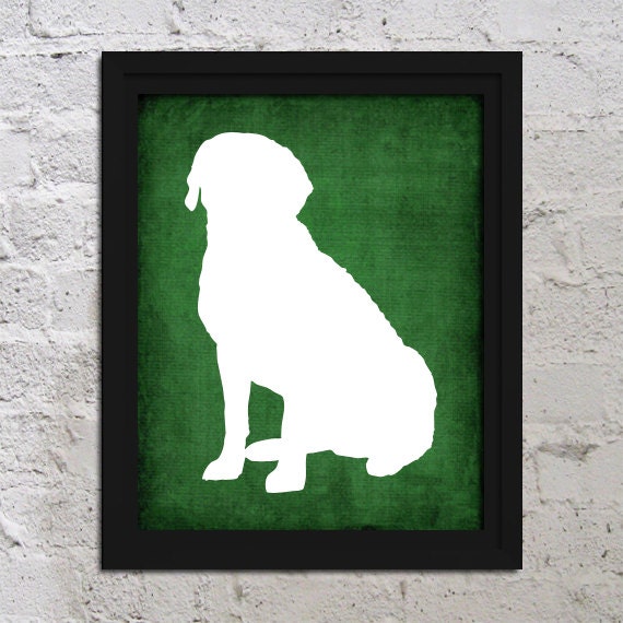 Dog Puppy Silhouette Grunge Background Urban Modern Art Print Poster 8x10 Bedroom Home Decor
