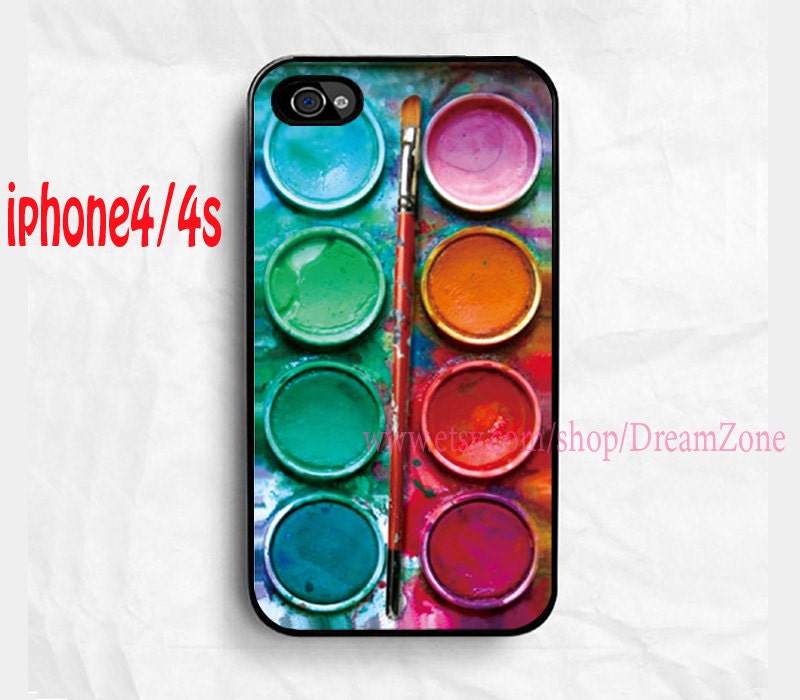 iPhone 4 case-Watercolor set,Watercolor painting Box, iphone 4s case , hard plastic case,iPhone case