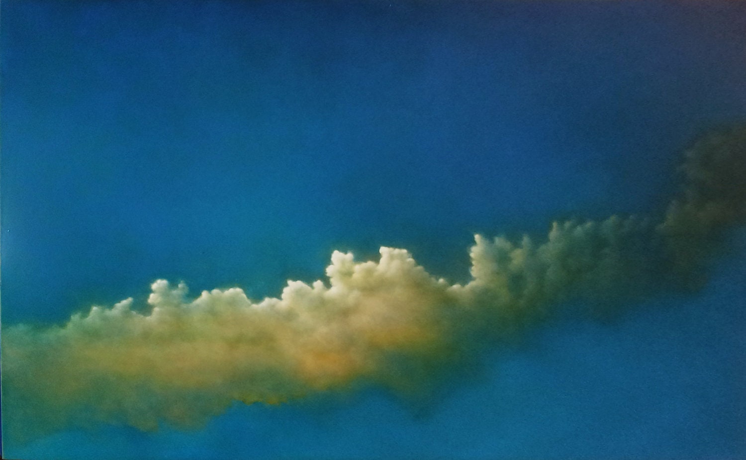 Juggernaut is an original oil on board, with dimensions of 24 x 36 inches.