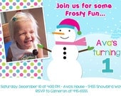 Snowman Frost Fun Birthday Party Invitation - Printable Il_170x135