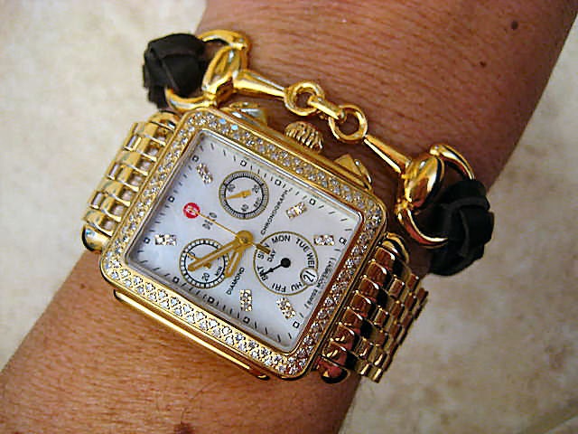 Thick Braided Espresso Leather Bracelet with Gold Equestrian Snaffle Bit and Gold Plated Magnetic Clasp