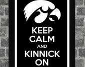 Keep Calm Iowa Hawkeyes NCAA Print Art 11x17