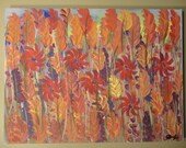 ORIGINAL Painting Abstract Contemporary Fine Art Flowers Modern Acrylics Floral" Wildflowers"