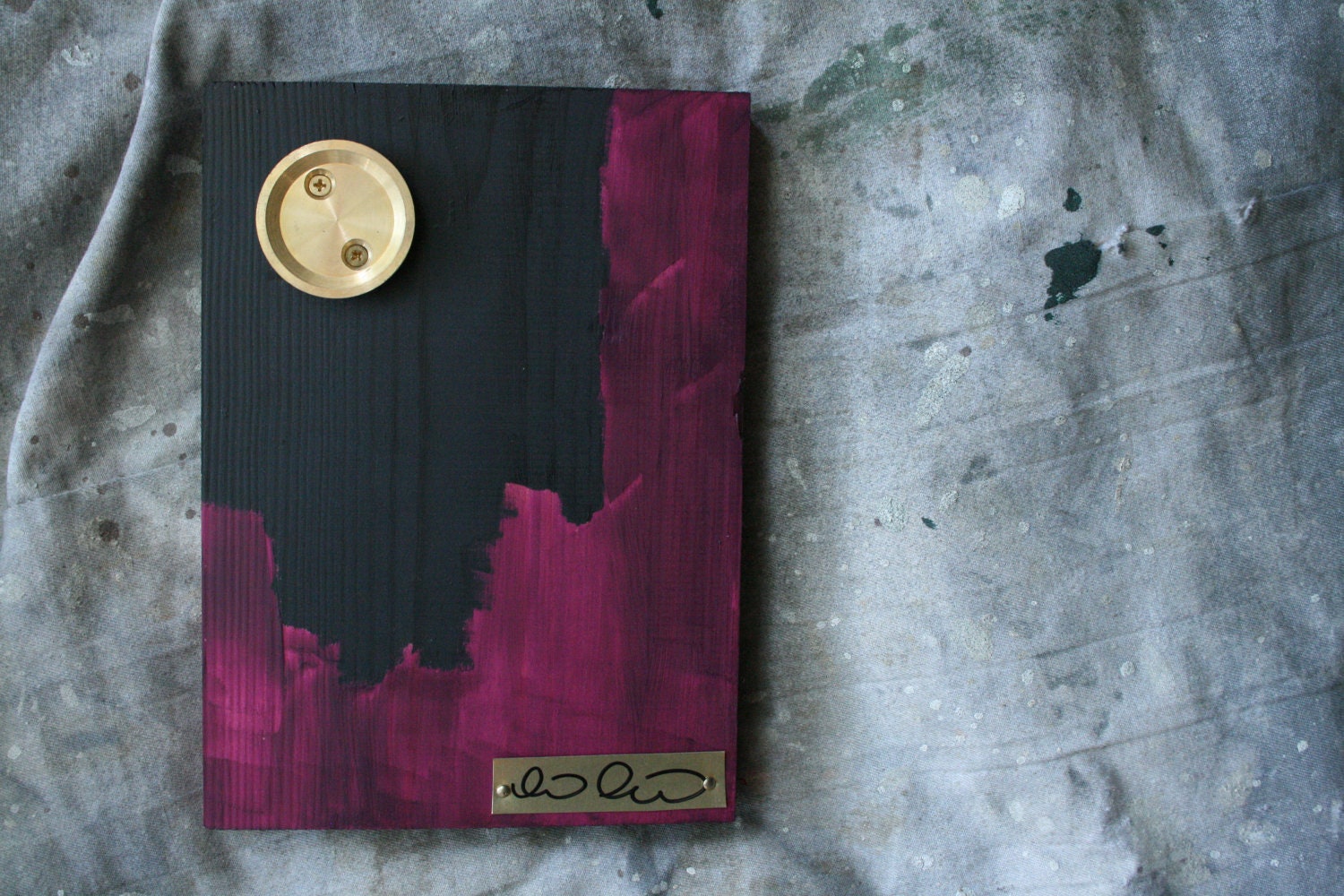 City Skyline Architecture "Silhouette Art, Reclaimed Art, Painting, Mixed Media Art, Skyline, Metal)