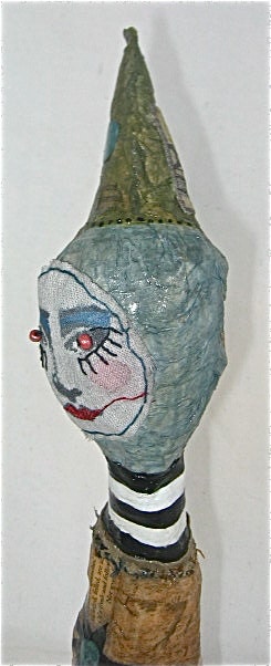 Original Art Doll Sculpture Fabric Paper Maché Mixed Media Collectible -Be Passionately Curious- Handmade Figurative Art Whimsical OOAK
