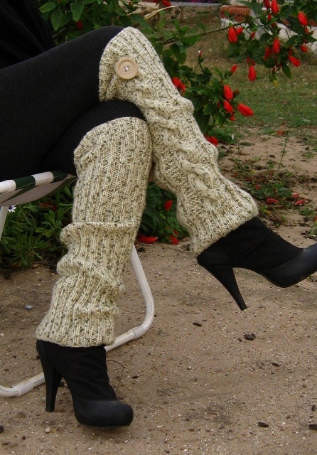 Hand Knit Leg Warmer  Womens Wool Leg Warmer Legwarmer  Fall Autumn Winter mother's day Fashion Accessories
