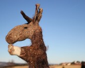 Felted animal toy for children "The Moose" Wool Plush Animal Toy Art Doll Made to Order Handmade Theater