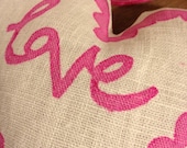 vintage love heart lavender bag