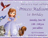 sophia the first birthday invitation, or sophia the first thank you card - i can write any text