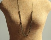 Braided Necklace in brass statement necklace
