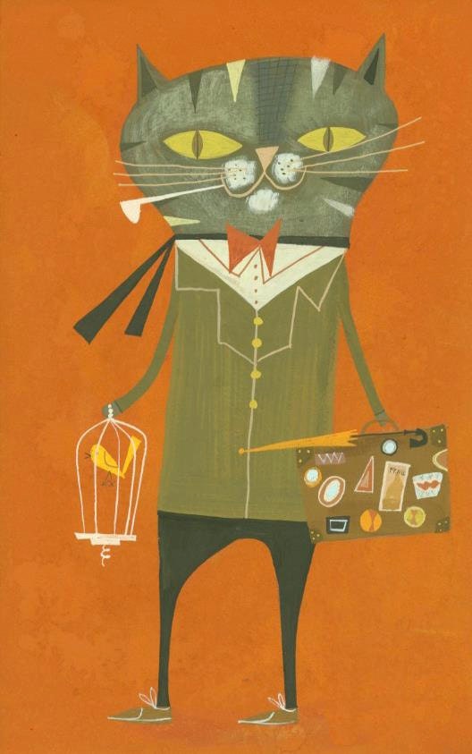 Maurice goes on holiday. Limited edition print by Matte Stephens.