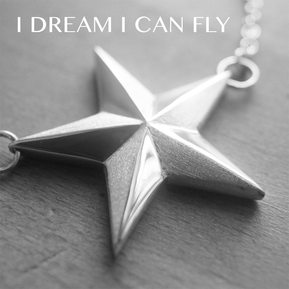 Star necklace in solid sterling silver - PRIORITY MAIL