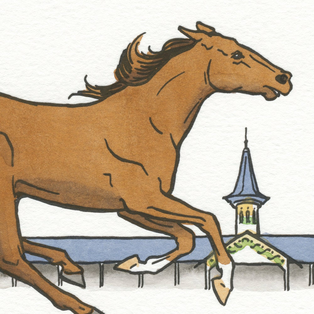 THOROUGHBRED letterpress horse print