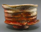 Matcha Chawan, woodfired iron rich stoneware with shino, creek clay and natural ash glazes