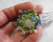 Needle Tatted Lace AROMA POD Perfume PIN / Aromatherapy Ring for conscious scent enjoyment